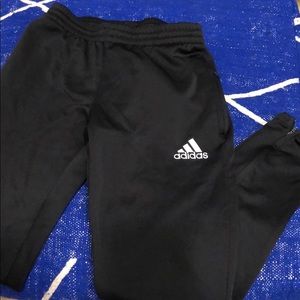 black adidas track pants